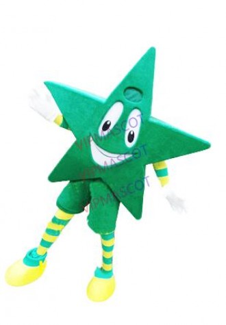 New Anime Cosply Costumes Green Star Mascot Costume Custom Cartoon Character Star Theme Carnival Mascotte Fancy Dress Kits 1884