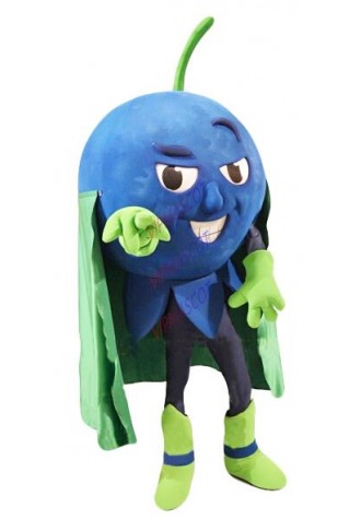 cool superman blueberry mascot costume wholesale adult size super hero fruit theme anime cosplay costumes carnival fancy 2664