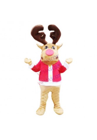 new Christmas reindeer moose mascot costume adult size cartoon moose theme holiday carnival fancy dress suit kits 2516