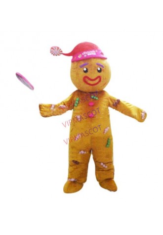 gingerbread mascot costume factory wholesale new hot sale Christmas gingerbread man gingernut theme anime cosplay costumes 2849