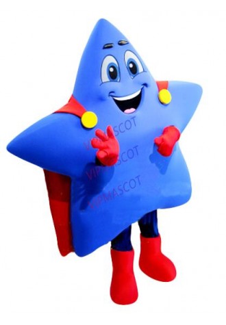 superman blue star mascot costume adult star theme anime cosply costumes carnival fancy dress mascotte kits for school 2091