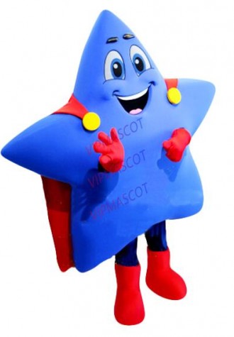 superman blue star mascot costume adult star theme anime cosply costumes carnival fancy dress mascotte kits for school 2091