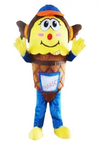 Sundae icecream boy mascot costume ice cream custom cartoon character cosplay adult size carnival costume 3071