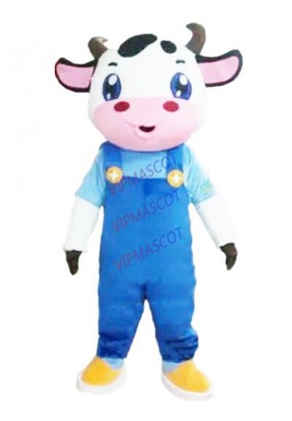 milk cow mascot costume cattle custom cartoon character cosplay adult size carnival costume 3093