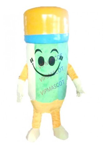 pencil mascot costume yellow hat pencil custom adult size cartoon character cosplay carnival costume 3243