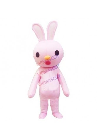 pink bunny mascot costume easter rabbit custom adult size cartoon character cosplay carnival costume 3360