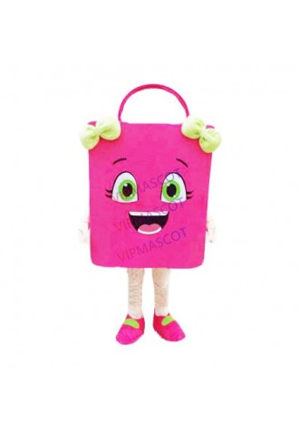 pink shopping bag mascot costume adult size cartoon paper bags theme shopping costumes advertising carnival fancy dress 2648