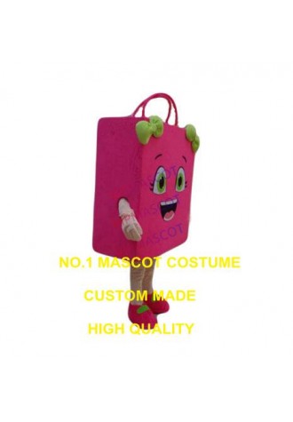 pink shopping bag mascot costume adult size cartoon paper bags theme shopping costumes advertising carnival fancy dress 2648