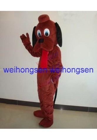 High quality EVA Material Helmet brown Long tongue dog Mascot Costumes Unisex cartoon Apparel Custom made Adult Size 118
