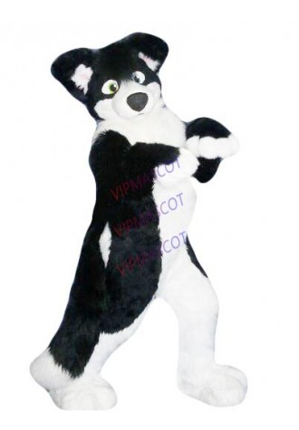 High quality EVA Material Helmet Luxury Plush Simulation fur Wolf dog Mascot Costumes walking cartoon Apparel Birthday party 108
