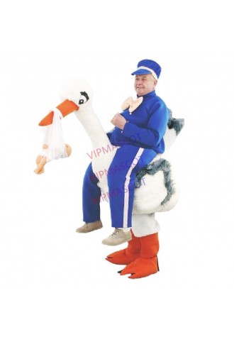 Rapid MaKe High quality EVA Material People ride stork Mascot Costumes cartoon Apparel Cosplay fish mascot costumes 287