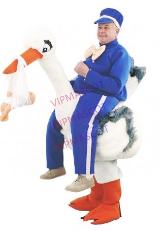 Rapid MaKe High quality EVA Material People ride stork Mascot Costumes cartoon Apparel Cosplay fish mascot costumes 287