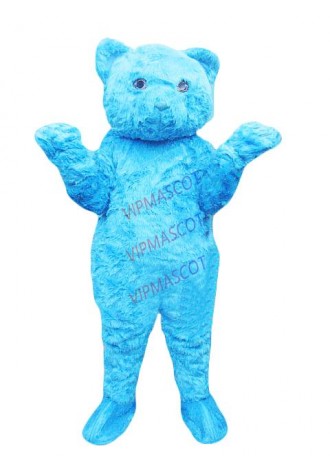 Not deformed EVA Material Helmet Plush blue Bear Mascot Costumes Movie props show cartoon Apparel Cosplay 445