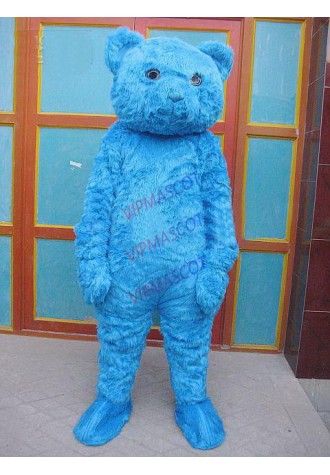Not deformed EVA Material Helmet Plush blue Bear Mascot Costumes Movie props show cartoon Apparel Cosplay 445