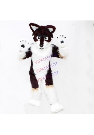 EVA Material Helmet Luxury Plush Simulation fur wolf Mascot Costumes Movie props show walking cartoon Apparel cosplay 133