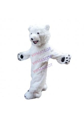 Make EVA Material Helmet Little white bear Mascot Costumes Cartoon Apparel Birthday party Masquerade 919