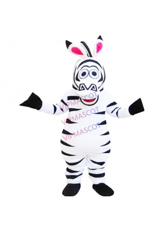 Anime Cartoon Madagascar Zebra Marty Mascot Costume Cartoon Party Dess For Adult Free Shipping