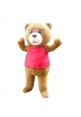 Teddy Costume Adult Fur Teddy Bear Mascotume Cost Adult Fancy Dress Clothing Halloween Party Funny Animal Bear Costume