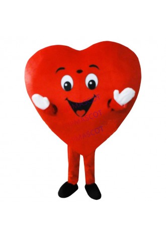 Red Heart of Adult Mascot Costume Adult Size Fancy Heart Mascot Costume Free Shipping
