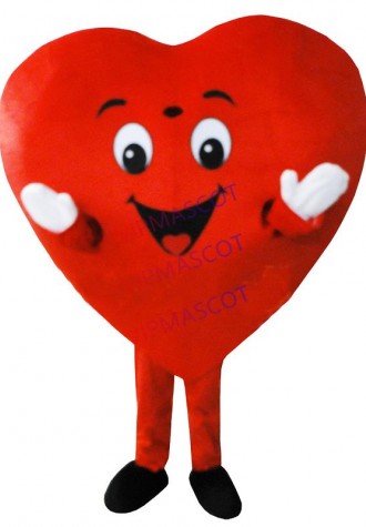 Red Heart of Adult Mascot Costume Adult Size Fancy Heart Mascot Costume Free Shipping