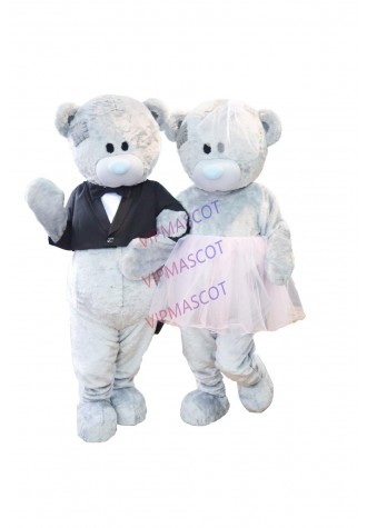 Wedding Teddy bear mascot costumes Teddies bear babydolls cosplay costumes for Halloween Carival party event