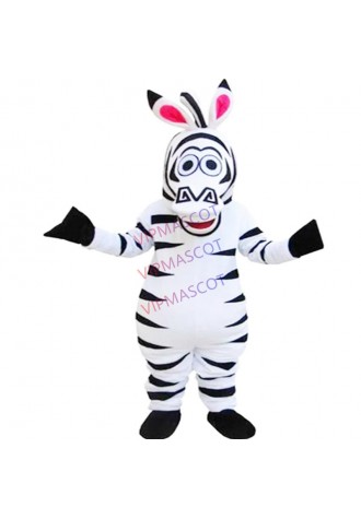 Anime Cartoon Madagascar Zebra Marty Mascot Costume Cartoon Party Dess For Adult Free Shipping