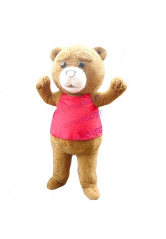 Teddy Costume Adult Fur Teddy Bear Mascotume Cost Adult Fancy Dress Clothing Halloween Party Funny Animal Bear Costume