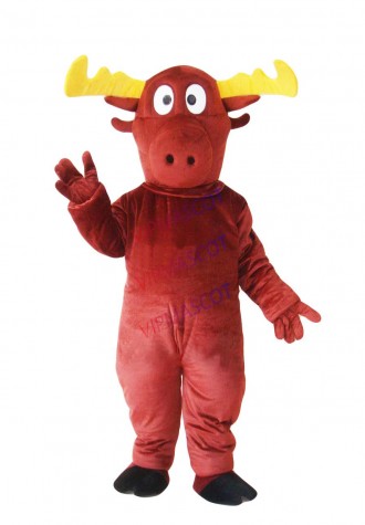 Cattle Mascot Costumes cartoon Apparel Coffee Cattle Mascotte Costume Unisex Cartoon Apparel Cosplay Costume