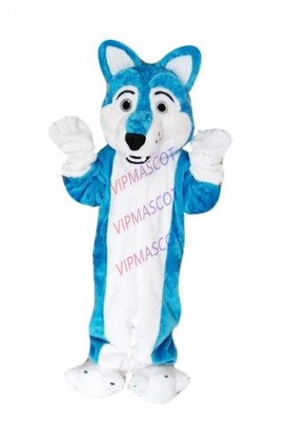 High Quality Blue Wolf Mascot Costumes Cartoon Apparel advertisement costumes Halloween Birthday party