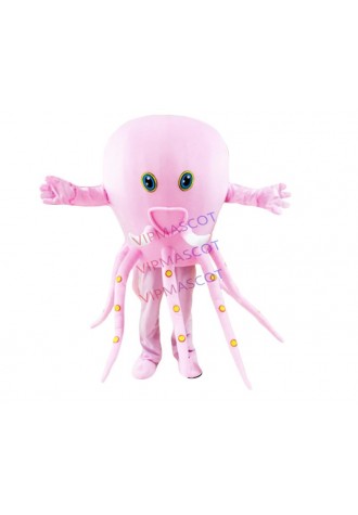 Mascot Pink Green Octopus Mascot Costume Custom Fancy Costume Ocean Anime Mascot Theme Fancy Dress Carnival Halloween Costume