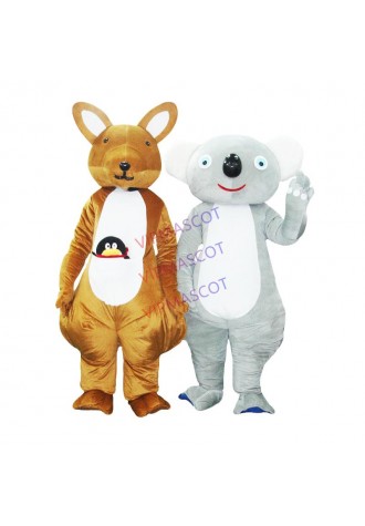Hot Sale Adult Lovely Koala Kangaroo Mascot Costume Custom Made Mascot Fancy Dress Costumes Animal Costume Party Costumes