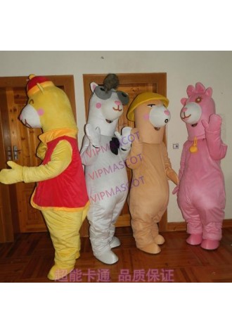 Alpaca Llama Alpacos Mascot Costume Adult Cartoon Character Outfit Fancy Dress Christmas Cosplay for Halloween party event