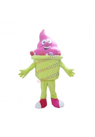 Ice Cream Custom Mascot Costume Adult Cartoon Cosplay Costume With Fan For Commercial Advertising promotion