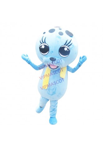 Mascot Blue Seals mascot Sea Lions Mascot Seaquarium Aquarium Adult Cartoon Character Ocean Theme Mascotte Fancy Dress