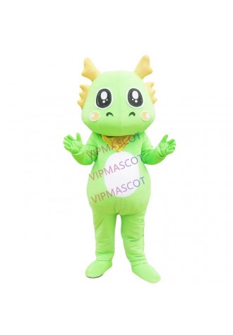 Cute Green Dragon Mascot Costume for Sale Adult Size Party Costumes Carnival Halloween Fancy Dress Costumes