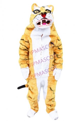 Tiger Adult Mascot Costume Unisex Cartoon Apparel Fancy Dress Halloween Mascot for Halloween Party Performance Drama Wear Suit