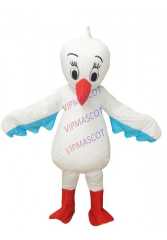 White Pigeon Dove Petrel Sea Swallow Haishen Salangane Bird Mascot Costume Adult Character Shop Celebration Advertising Mascot