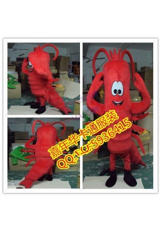 Red Lobster Mascot Costume Langouste Crayfish Cartoon Advertising Performance Outfit Fancy Dress Adult Size Mascot