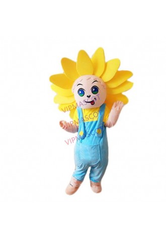Sunflower Mascot Costume Adult Size Fancy Dress Mascot Costume Christmas Cosplay for Halloween party event