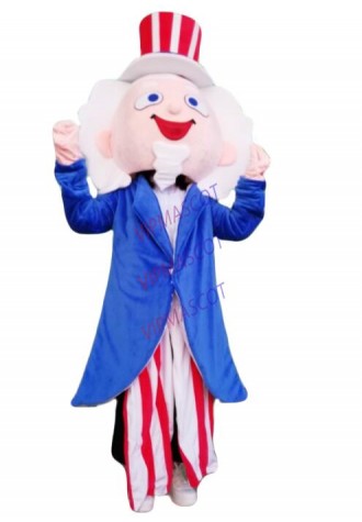 Halloween Uncle Sam Mascot Costume Fancy Dress Suit Character Cartoon performance props