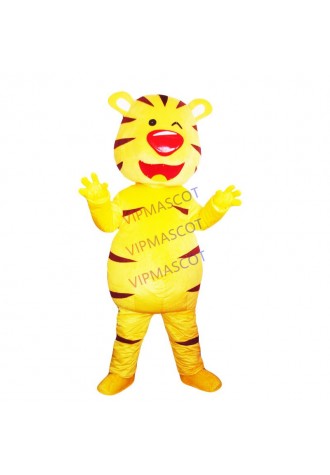 Tigger mascot Anime Animal Tigger  Cosplay Pajamas Adult Unisex Onesie Fleece Party Dresses Jumpsuit