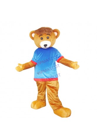 Blue bear cartoon costume adult size mascot costume ball mascot