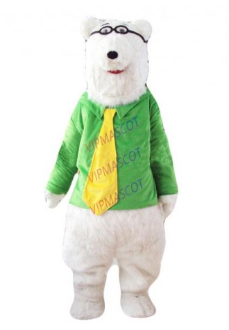 Polar bear Mascot costume Polar bear Mascot costume Bear Mascot costume Free shipping