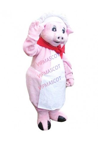 mascot Pink Pig Chef Mascot Costumes pig mama chef mascot Birthday Party Costume Dress EMS FREE SHIP