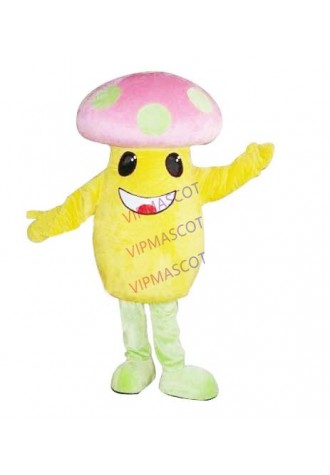 mascot Little Pink Mushroom Mascot Costume Adult Size TV Advertising Commercial Costume Fancy dress