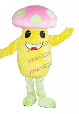 mascot Little Pink Mushroom Mascot Costume Adult Size TV Advertising Commercial Costume Fancy dress