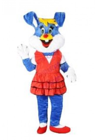 mascot Girly Bunny rabbit Mascot Costume Cartoon Character carnival costume fancy Costume party