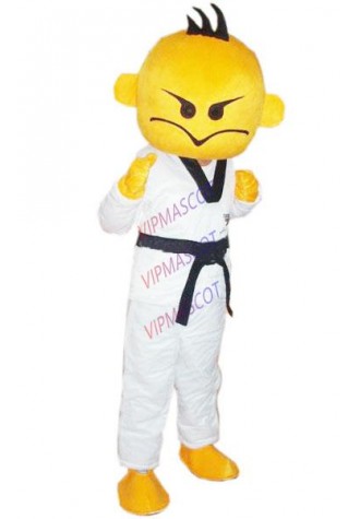 Kung fu boy mascot costume adult size kung fu boy mascot costume free shipping