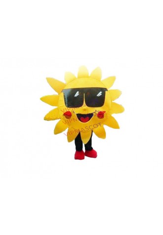 Christmas halloween Lovely Mr Sun Mascot Costume Fancy Cartoon Character Party Dress Free Shipping