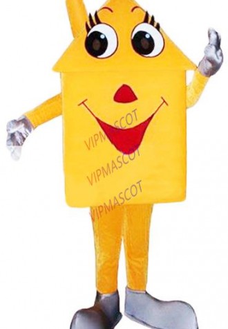 Hot sale Cute Adult lovely house mascot fancy dress costumes cartoon party costumes adult size